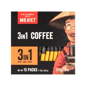 Cà Phê Hoà Tan, 3 in 1 Instant Coffee, 15 Gói (255g) - MR. VIET